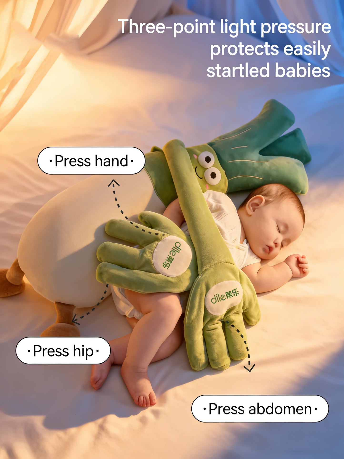 Sleep Soothing Patting Plush Pillow – Comforting & Huggable