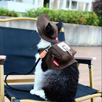 Blue Puppy Leash Vest + Hat