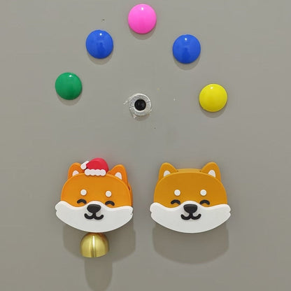 🌟Cute Pet Doorbell Fridge Magnet – Press the Nose & Watch the Ears Wiggle!