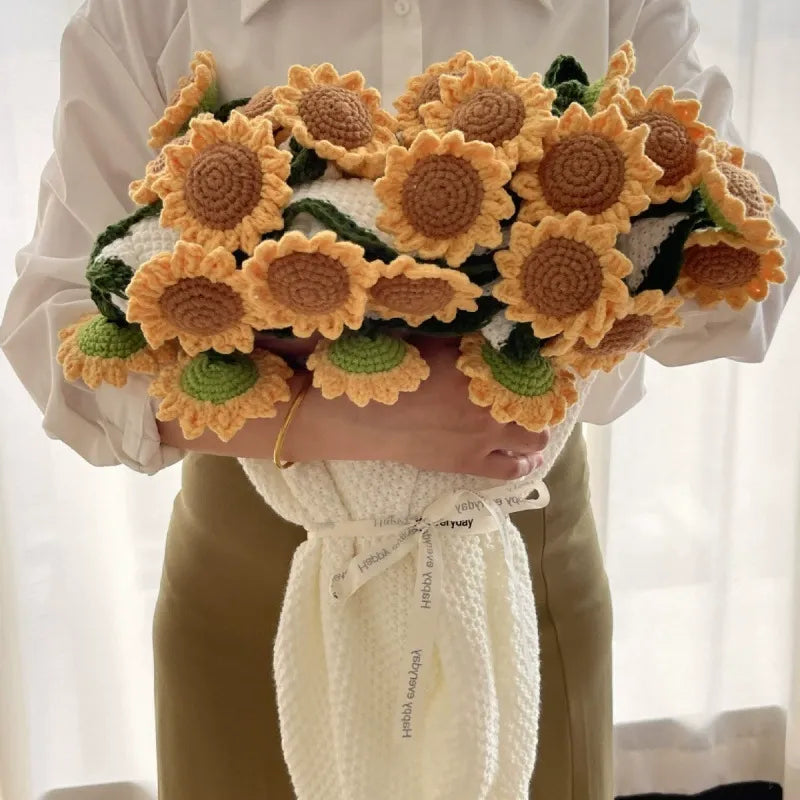 Handmade Crochet Rose Bouquet Blanket (Finished Product)