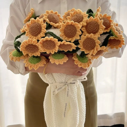 Handmade Crochet Rose Bouquet Blanket (Finished Product)