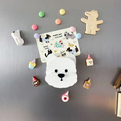 🌟Cute Pet Doorbell Fridge Magnet – Press the Nose & Watch the Ears Wiggle!