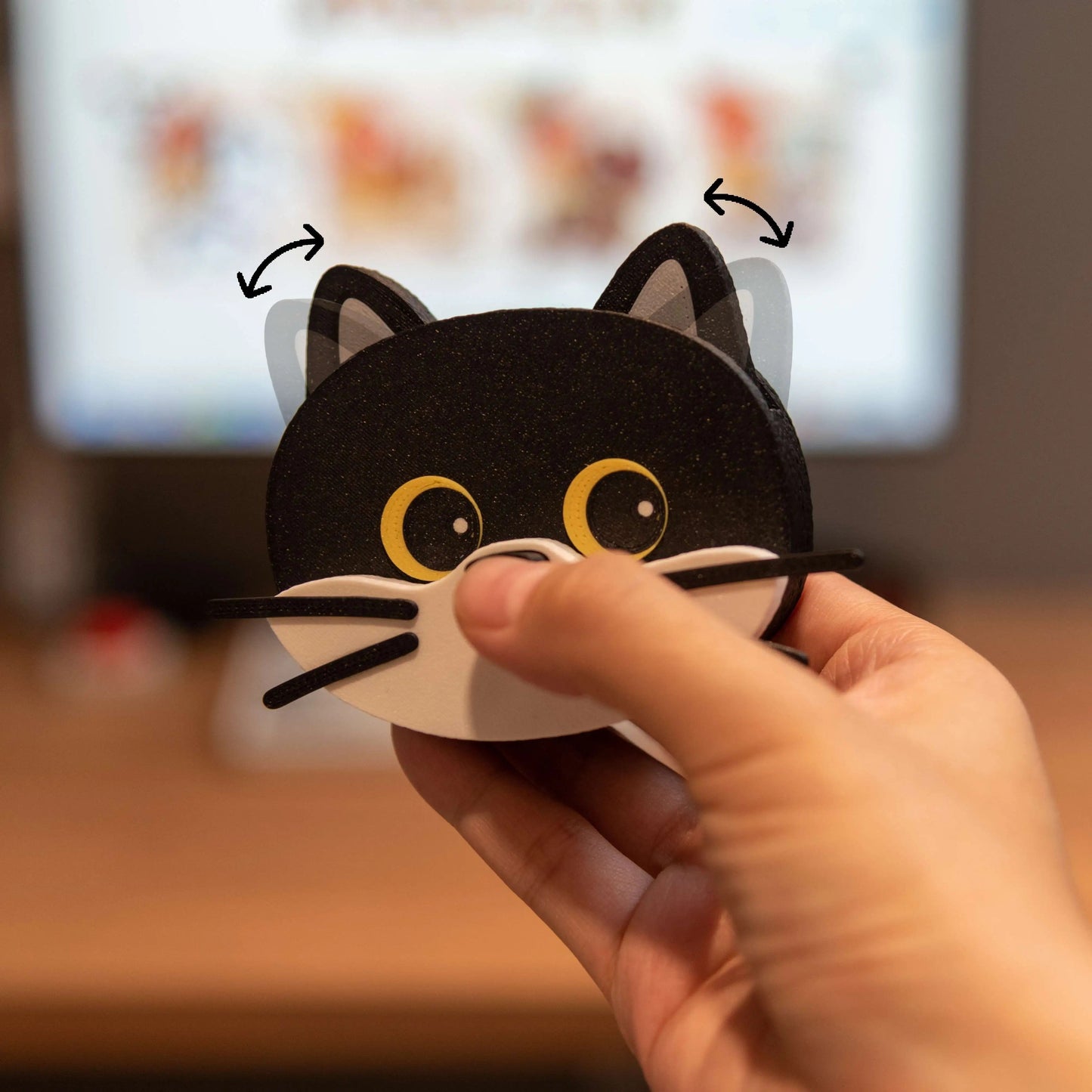 🌟Cute Pet Doorbell Fridge Magnet – Press the Nose & Watch the Ears Wiggle!