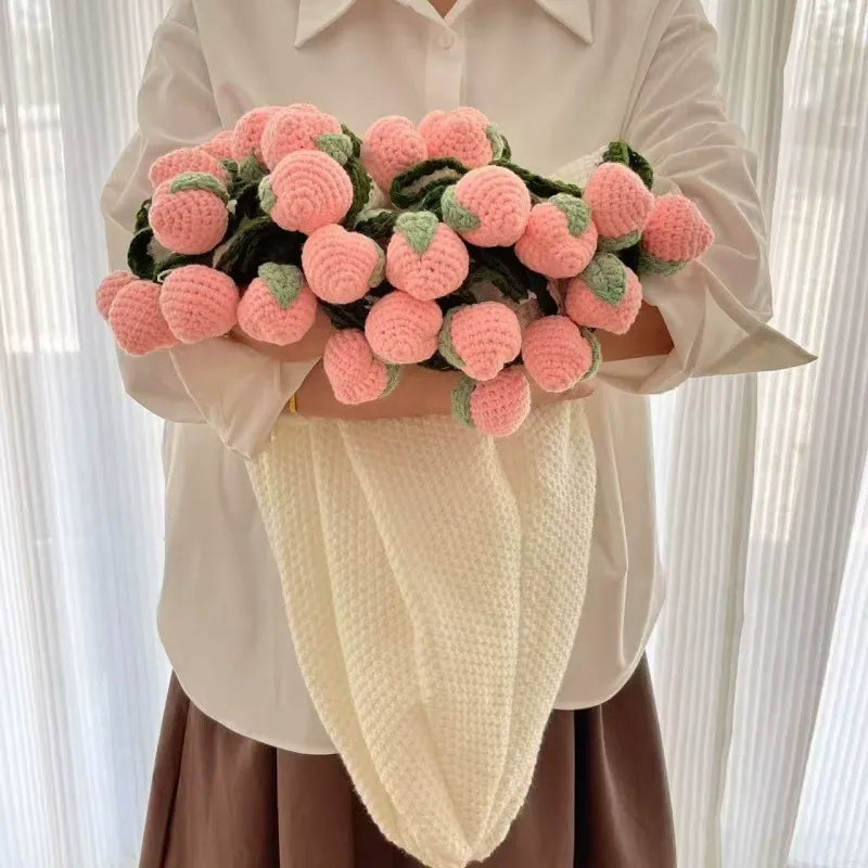 Handmade Crochet Rose Bouquet Blanket (Finished Product)