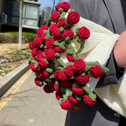Handmade Crochet Rose Bouquet Blanket (Finished Product)