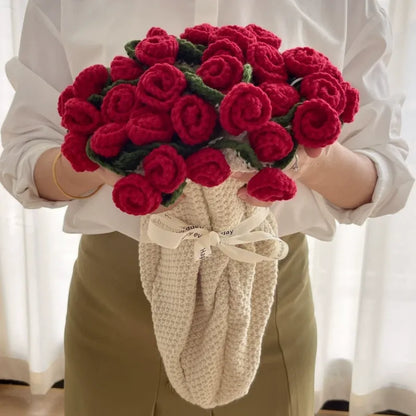 Handmade Crochet Rose Bouquet Blanket (Finished Product)
